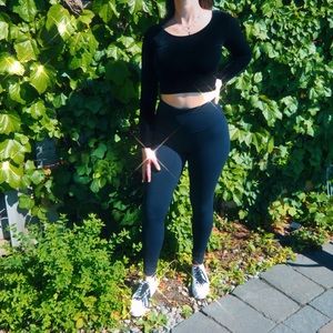 Velvet American Apparel Long Sleeve Crop Top
